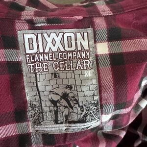 DIXXON Men's “The Cellar” Burgundy Plaid Flannel Shirt - XL